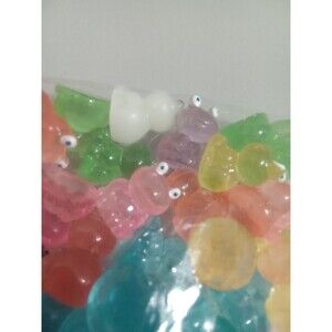 40 Piece Luminous Mini Resin Frogs  Multicolored Fairy Garden Dollhouse Crafts